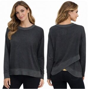 291 Venice Boutique Slit Back Pullover Contrast Hems Warm Size Large